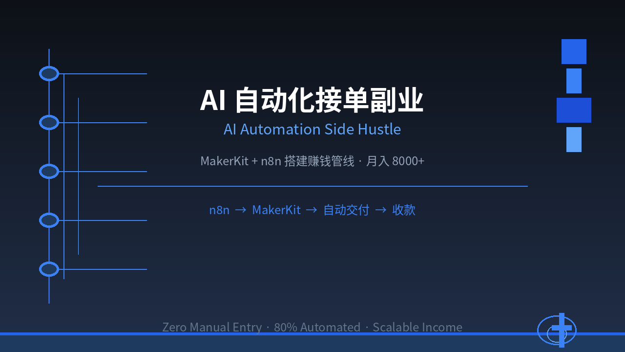 Featured image of post AI 自动化接单副业：用 MakerKit 搭建 24 小时赚钱管线，月入 8000+