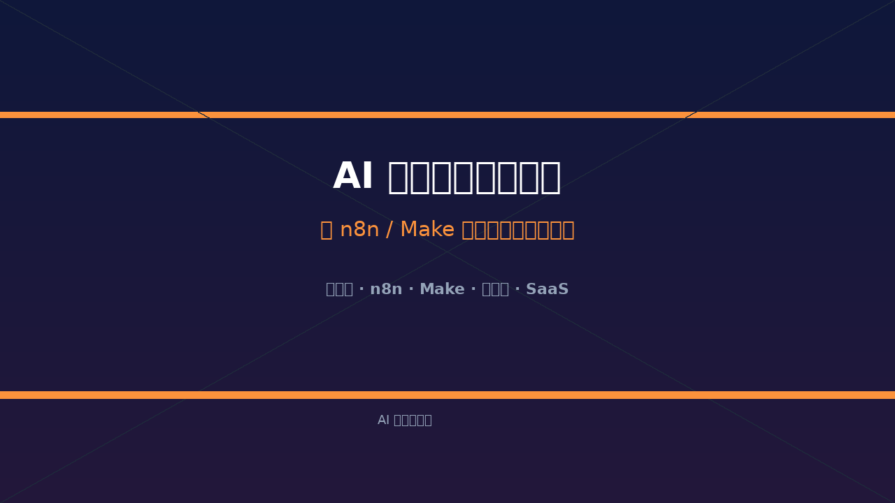 Featured image of post AI Automation Workflow Side Hustle: Build Workflows with n8n/Make