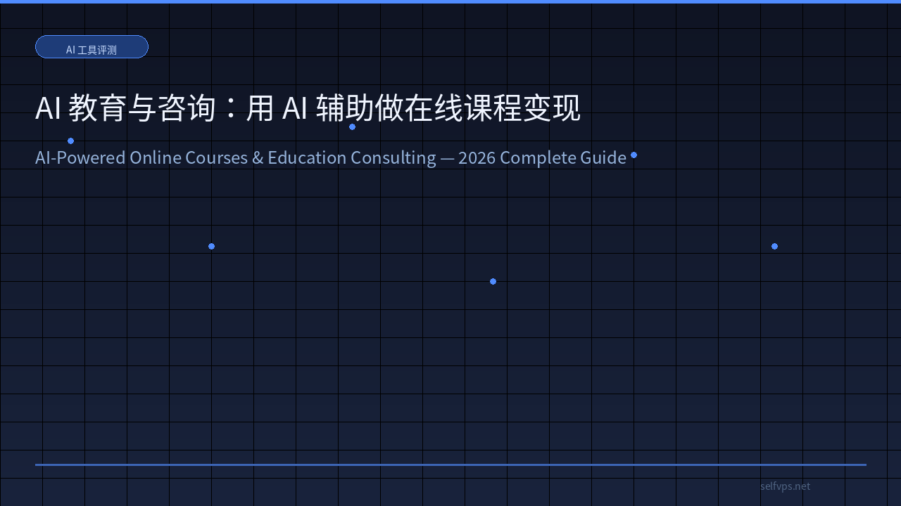 Featured image of post AI 教育与咨询：用 AI 辅助做在线课程变现的完整指南