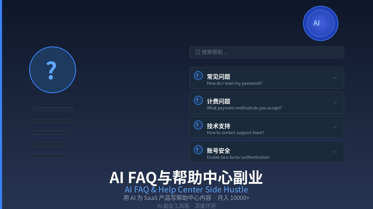 Featured image of post AI FAQ & Help Center Side Hustle: Write Customer Support Docs with AI, Earn $1,500+/Month