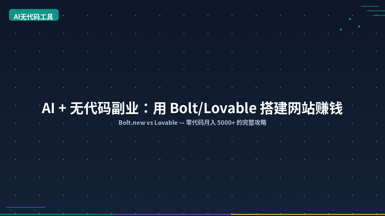 Featured image of post AI + No-Code Side Hustle: Building Websites with Bolt/Lovable for $700+/Month