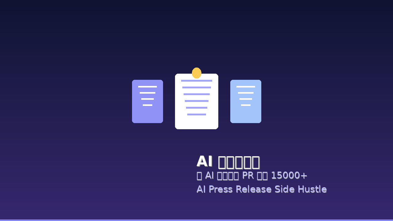 Featured image of post AI 新闻稿与公关文案副业：用 AI 帮企业写 PR 月入 15000+ 的实操指南