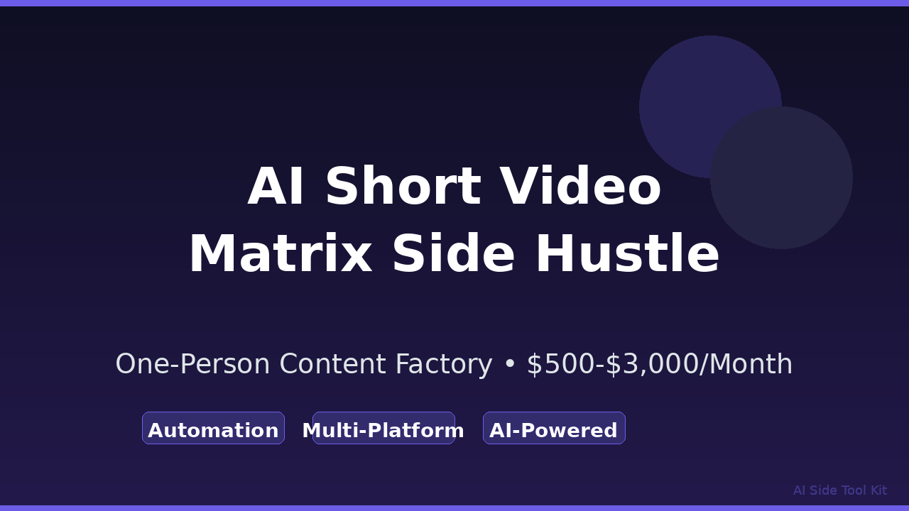 Featured image of post AI Short Video Matrix: Run 10+ TikTok/YouTube Channels as One-Person Factory