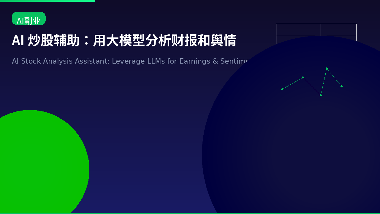 Featured image of post AI 炒股辅助：用大模型分析财报和舆情，打造高价值副业